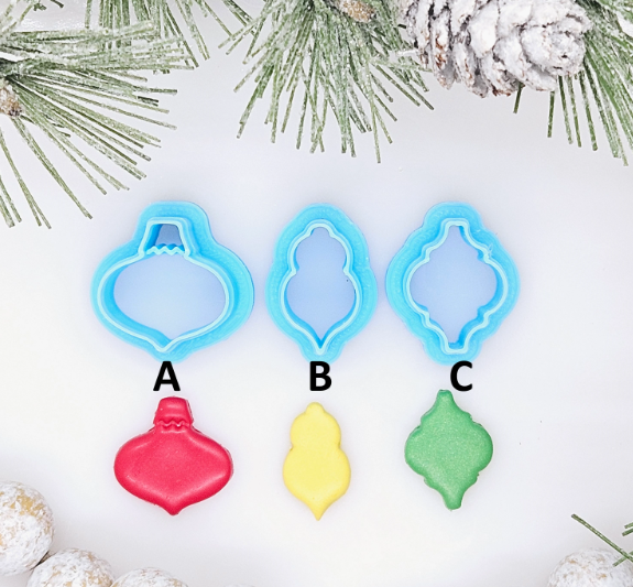 CHRISTMAS ORNAMENTS polymer clay cutter for jewelry making and fondant cake decorating