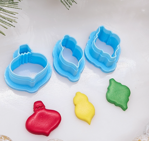 CHRISTMAS ORNAMENTS polymer clay cutter for jewelry making and fondant cake decorating