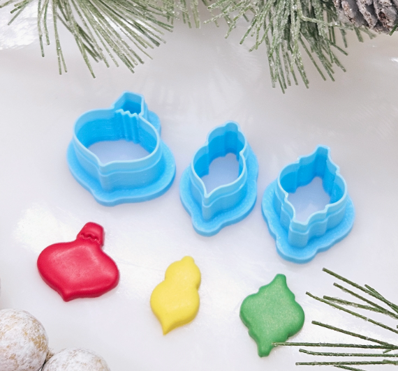 CHRISTMAS ORNAMENTS polymer clay cutter for jewelry making and fondant cake decorating