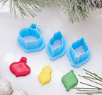 CHRISTMAS ORNAMENTS polymer clay cutter for jewelry making and fondant cake decorating