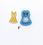 FOOTBALL and CHEERLEADING embossed sharp polymer clay cutters, jewelry making, earrings, fondant cake decorating, football cutter bundle