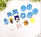SPORTS BOW Balls set embossed sharp polymer clay cutters, football cutter bundle, bow soccer ball cutter, bow baseball, volleyball cutter