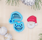 SANTA set polymer clay cutter for jewelry making and fondant cake decorating
