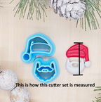 SANTA set polymer clay cutter for jewelry making and fondant cake decorating