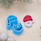 SANTA set polymer clay cutter for jewelry making and fondant cake decorating