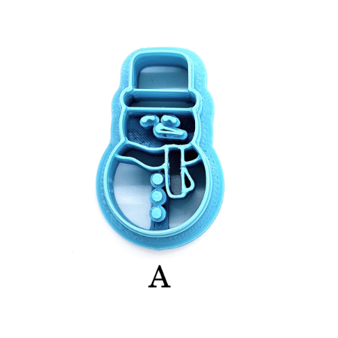 SNOWMAN polymer clay cutter / jewelry making /fondant cake decorating / winter clay cutter / frosty
