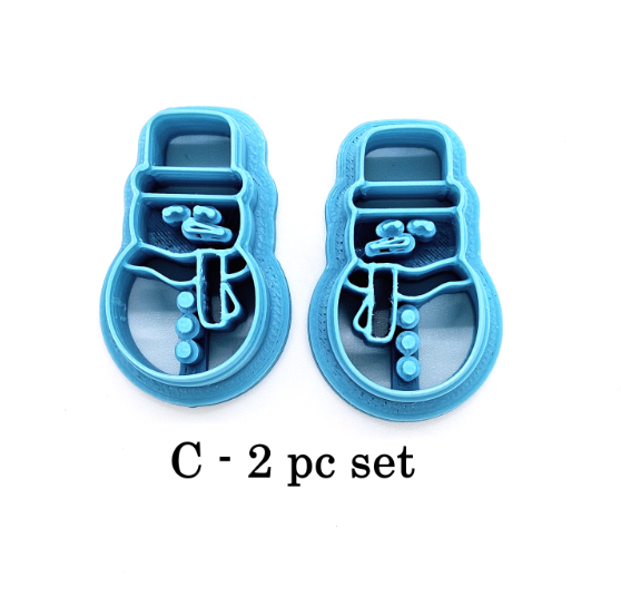 SNOWMAN polymer clay cutter / jewelry making /fondant cake decorating / winter clay cutter / frosty
