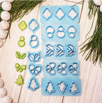 CHRISTMAS STUDS triple and single cutters Sharp polymer clay cutters for jewelry