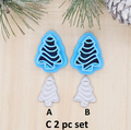 CHRISTMAS Trees polymer clay cutter, jewelry making, fondant cake decorating, Christmas trees, Christmas snack polymer clay cutter