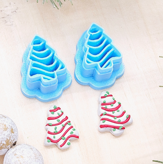 CHRISTMAS Trees polymer clay cutter, jewelry making, fondant cake decorating, Christmas trees, Christmas snack polymer clay cutter