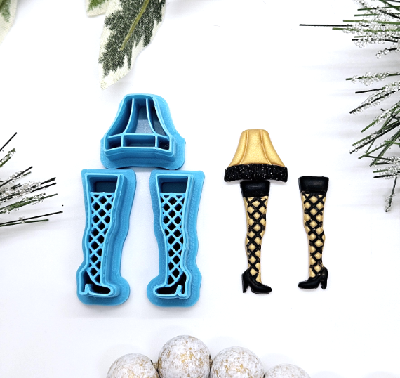 Christmas Story LEG LAMP set of polymer clay cutters
