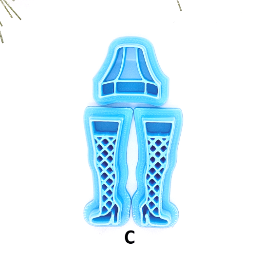Christmas Story LEG LAMP set of polymer clay cutters