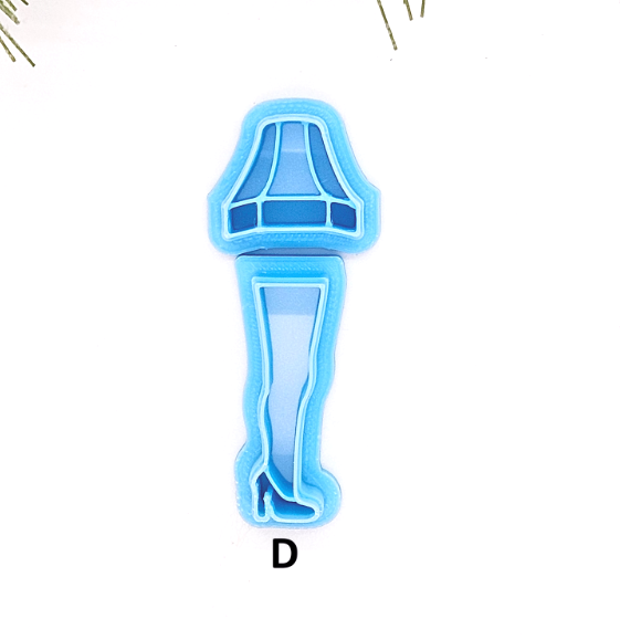 Christmas Story LEG LAMP set of polymer clay cutters