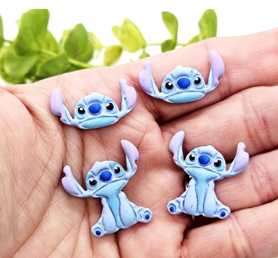 Stitch Blue Alien polymer clay cutter for jewelry making and fondant cake decorating / blue monster movie character clay cutter