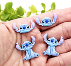 Stitch Blue Alien polymer clay cutter for jewelry making and fondant cake decorating / blue monster movie character clay cutter