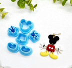 Magical Boy MOUSE EARS body polymer clay cutter / fondant cake decorating / jewelry making / mouse shorts / mouse shoes / mouse ears