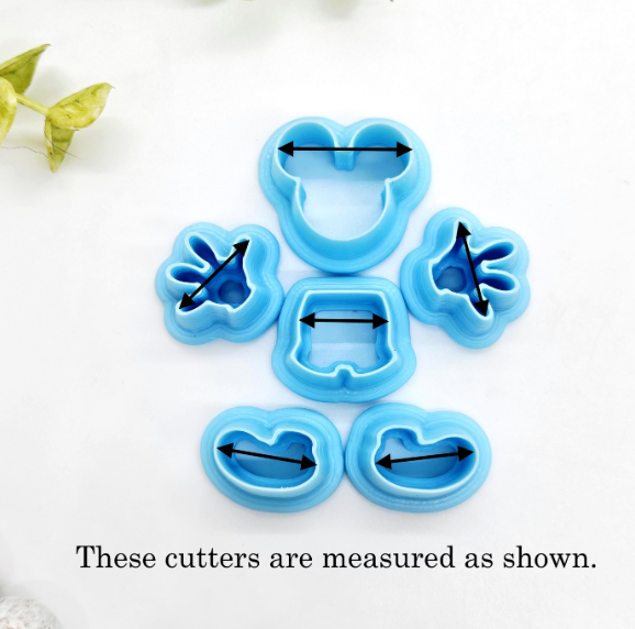 Magical Boy MOUSE EARS body polymer clay cutter / fondant cake decorating / jewelry making / mouse shorts / mouse shoes / mouse ears