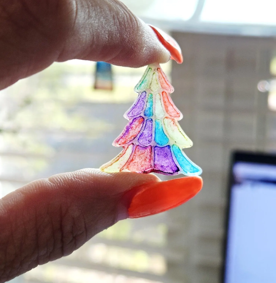 Bow Christmas TREES polymer clay cutters