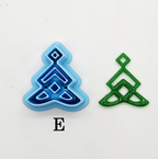 Bow Christmas TREES polymer clay cutters