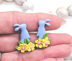 Tall EASTER BUNNY set style 2 polymer clay cutter