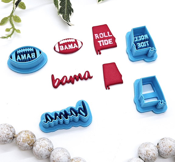ALABAMA FOOTBALL polymer clay cutter