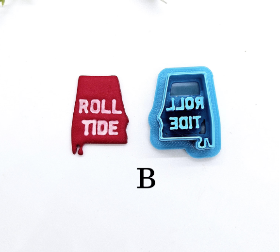 ALABAMA FOOTBALL polymer clay cutter