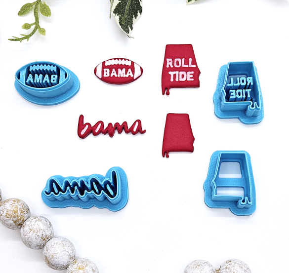 ALABAMA FOOTBALL polymer clay cutter