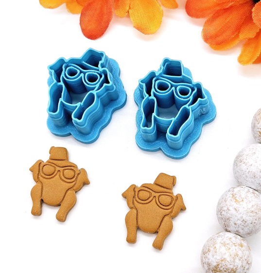 FRIENDS Dancing TURKEY clay cutter