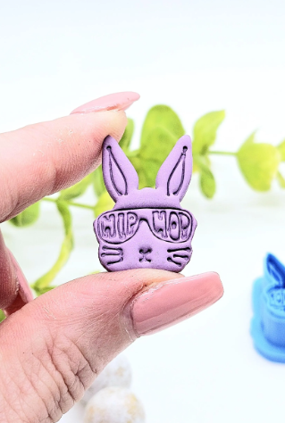 HIP HOP Easter Bunny polymer clay cutters