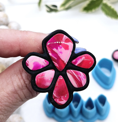 Stone Bezel Inlay set polymer clay cutters