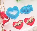 BOW HEART set polymer clay cutters