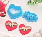 BOW HEART set polymer clay cutters