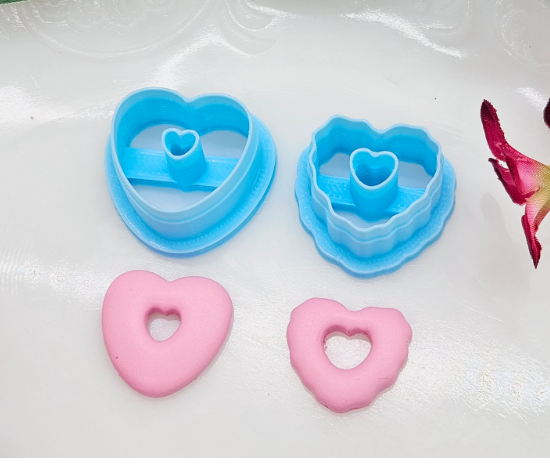 HEART DONUT set clay cutters