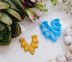 SCALLOP LEAF style 1 / polymer clay cutter