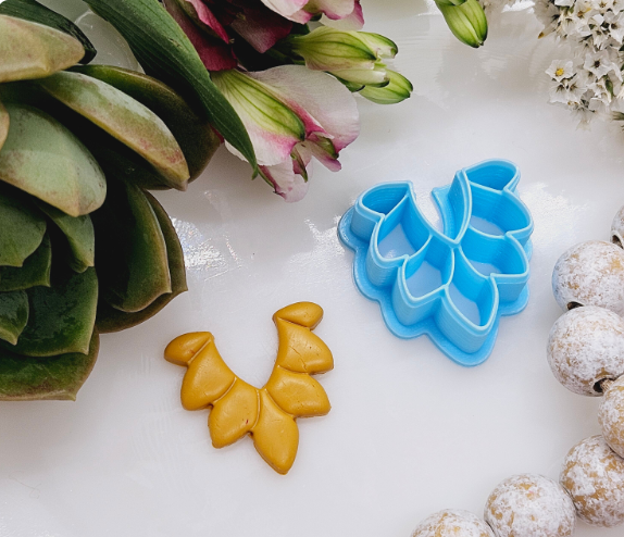 SCALLOP LEAF style 1 / polymer clay cutter