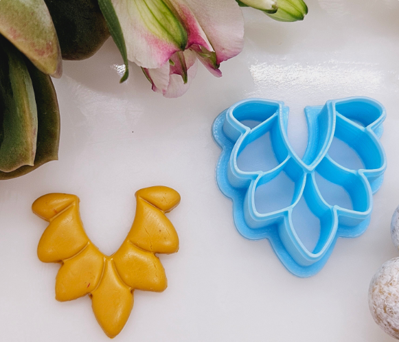 SCALLOP LEAF style 1 / polymer clay cutter