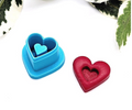 EMBOSSED HEART polymer clay cutter