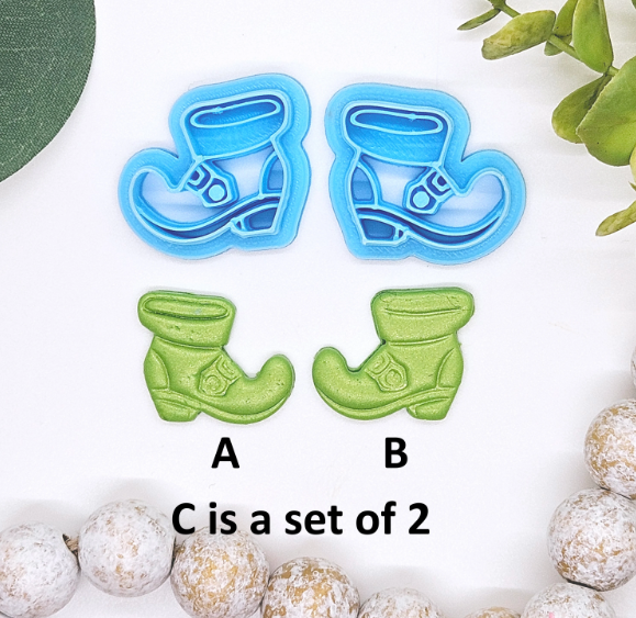 LEPRECHAUN SHOES / St Patrick's Day / polymer clay cutters