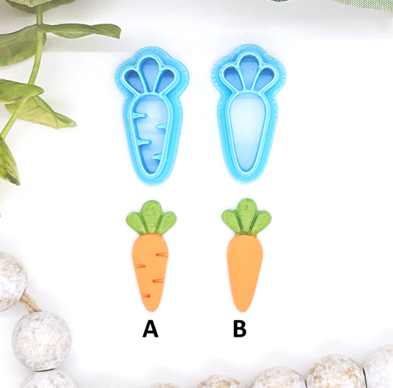 CARROT polymer clay cutters jewelry earrings fondant cake decorating