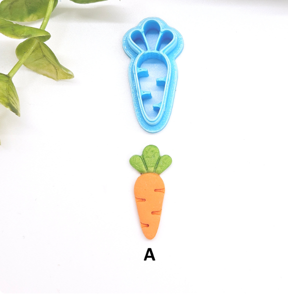 CARROT polymer clay cutters jewelry earrings fondant cake decorating