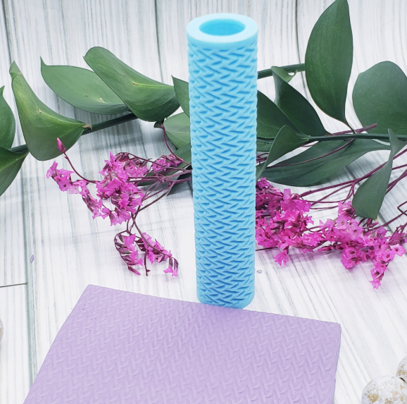KNITTED texture roller polymer clay cutter