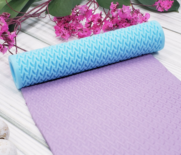 KNITTED texture roller polymer clay cutter