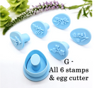 EGG STAMPS with Egg polymer clay cutter