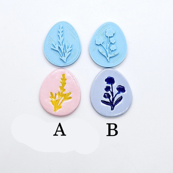 EGG STAMPS with Egg polymer clay cutter