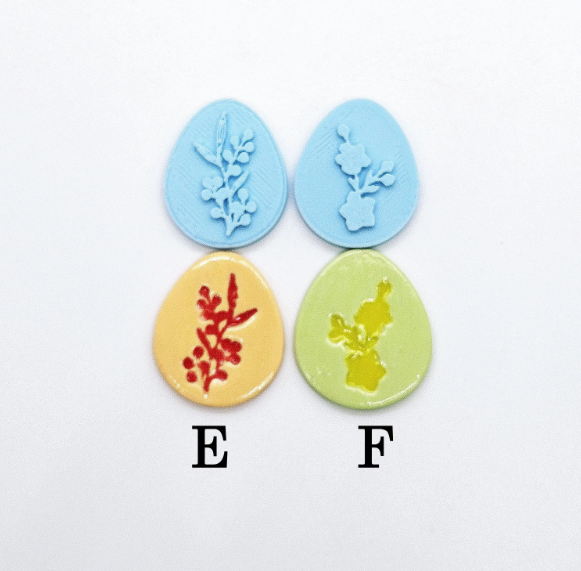 EGG STAMPS with Egg polymer clay cutter