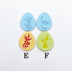 EGG STAMPS with Egg polymer clay cutter