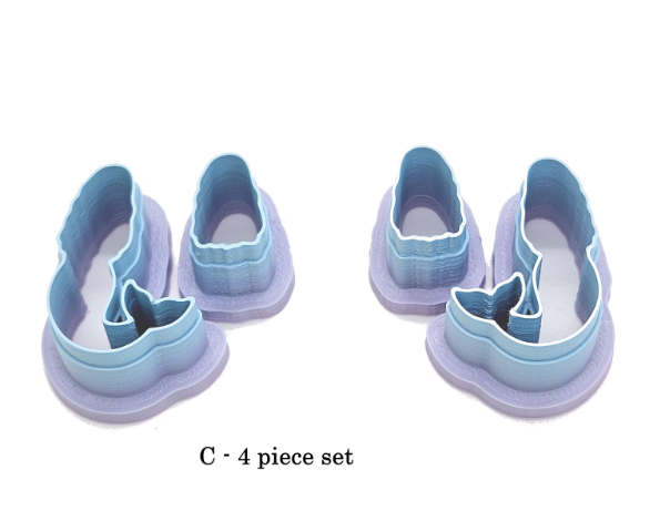 MERMAID set sharp polymer clay cutter jewelry earrings fondant