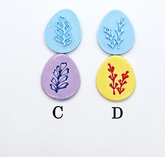 EGG STAMPS with Egg polymer clay cutter