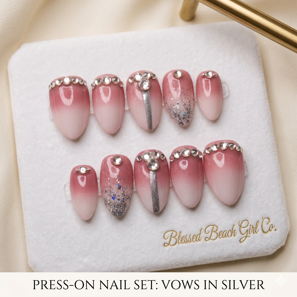 VOWS IN SILVER Press On Nails