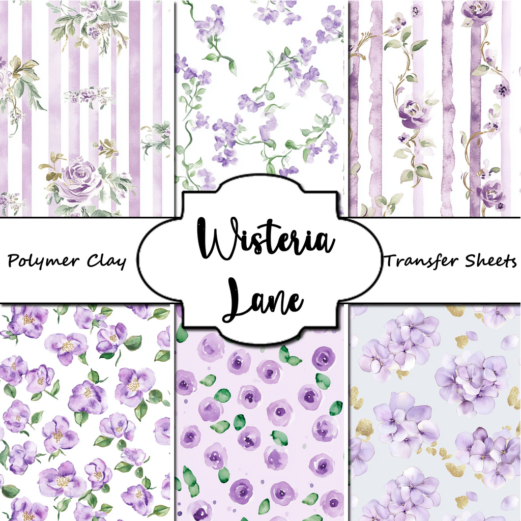 WISTERIA LANE clay transfer sheet E978